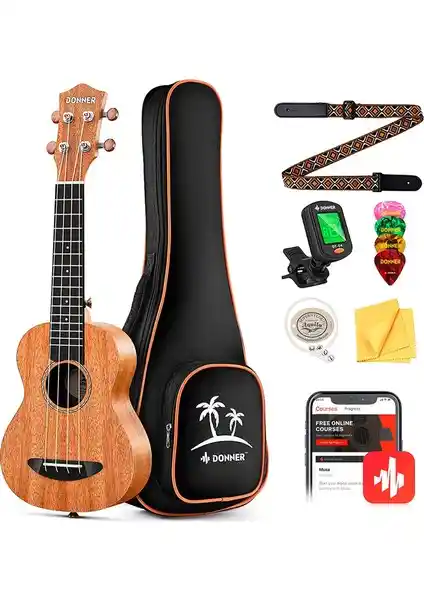 Donner DUC-100 Mahogany Konser Ukulele: Kaliteli Malzeme ve Gelişmiş Tasarım Özellikleri