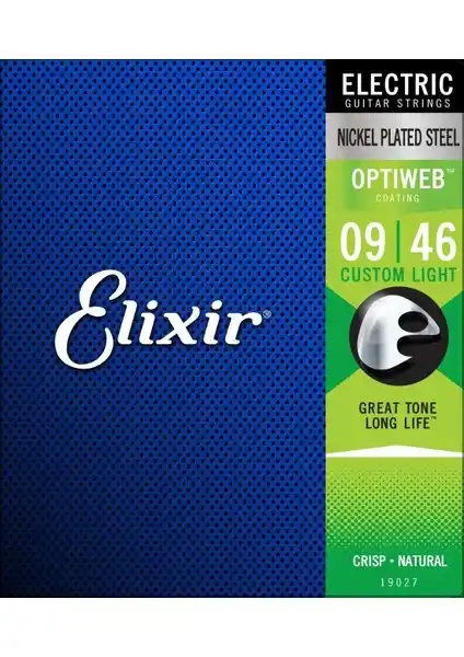 Elixir 19027 Optiweb Custom Light Elektro Gitar Teli: Dayanıklı ve Yüksek Kaliteli Ses İçin