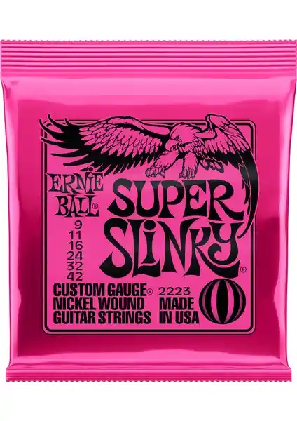 Ernie Ball P02223 Super Slinky Elektro Gitar Teli Seti Yüksek Performans ve Dayanıklılık