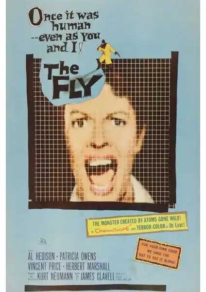 Fidelyo Tasarım'ın The Fly (1958) Poster: Modern Sanat ve Estetiğin Şık Yansıması