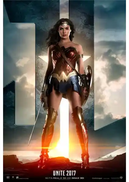 Fidelyo Tasarım Justice League 2017 Folyo Posteri Yüksek Çözünürlüklü Duvar Dekoru