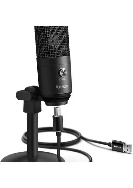 Fifine K670B USB Mikrofon: Yüksek Kaliteli Ses Kaydı ve Pratik Kullanım Özellikleri