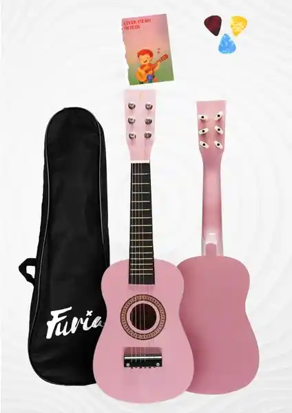 Furia F-23PK 6 Telli Çocuk Gitarı Pembe Renkli Ergonomik Tasarım ve Güvenli Kullanım