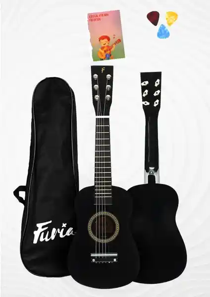 Furia FR-23BK 6 Tellli Çocuk Gitarı Siyah Ergonomik ve Dayanıklı Tasarım