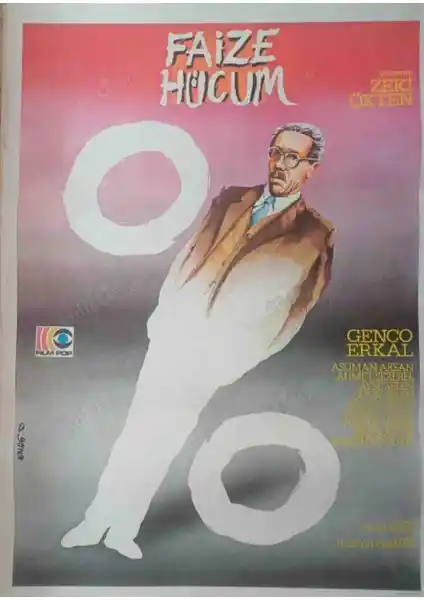 Genco Erkal’ın özgün çizimlerinden oluşan Faize Hücum film afişi koleksiyon ve dekoratif kullanım için ideal