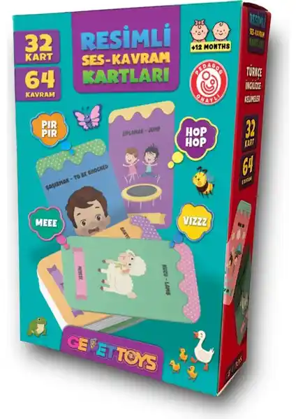 Gepettoys Pedagog Onaylı Resimli Ses Kavram Kartları ile Çocukların Dil ve Görsel Algısını Güçlendirin