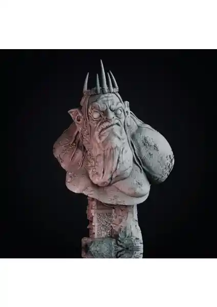 Hanart King Goblin Kral Goblin Büst 15cm Yüzüklerin Efendisi Koleksiyon Parçası