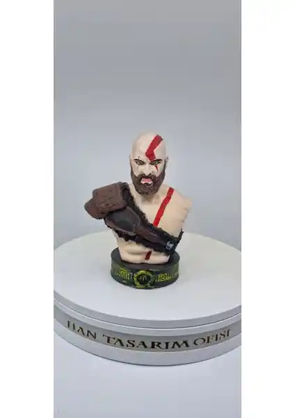 Hanart Kratos 15 cm Büst: Modern ve Estetik Dekoratif Heykel Parçası