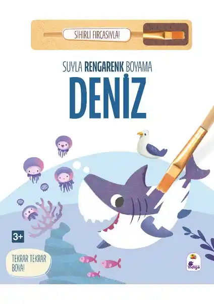 İndigo Çocuk Suyla Rengarenk Boyama Seti Deniz Teması Çocuklar İçin Eğlenceli ve Çevre Dostu