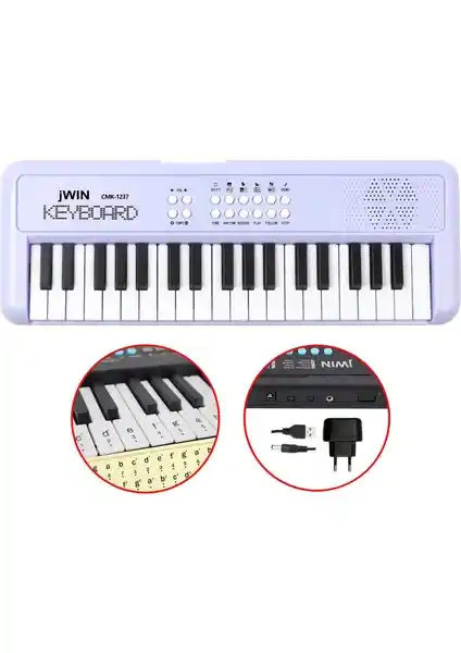 Jwin CMK-1237 37 Tuşlu Elektronik Org: Çocuklar ve Başlangıç Seviyesi İçin Uygun Müzik Enstrümanı