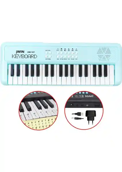Jwin CMK-1237 Çocuklar İçin Renkli ve Eğlenceli Elektronik Müzik Enstrümanı