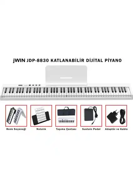Jwin JDP-8830 Taşınabilir Çok Fonksiyonlu Dijital Piyano Özellikleri ve Kullanım İpuçları