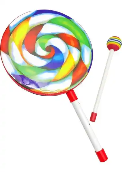 Jwin JLD-2002 Lolipop El Davulu Orff: Çocuklar İçin Renkli ve Dayanıklı Ritm Enstrümanı