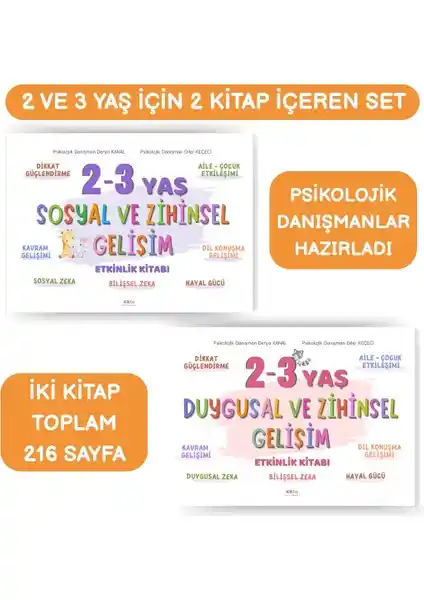 Kitza Yayınları 2 ve 3 Yaş İçin Çoklu Zeka Gelişim Seti: Erken Dönem Büyüme ve Öğrenme Kaynağı