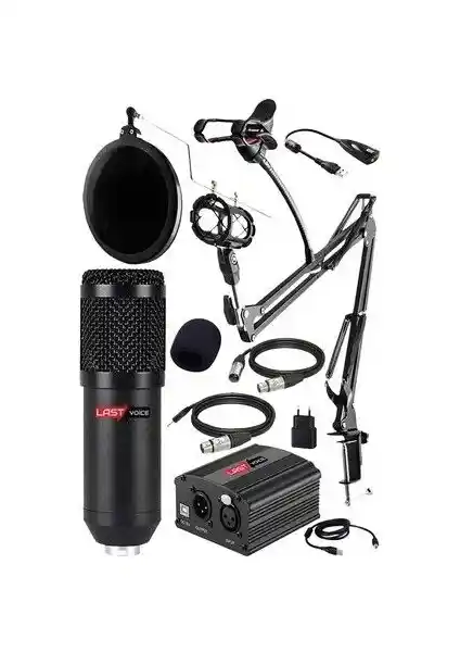 Lastvoice BM800 Mikrofon ve Seti ile Ev Stüdyosu ve Yayıncılar İçin Profesyonel Ses Çözümü