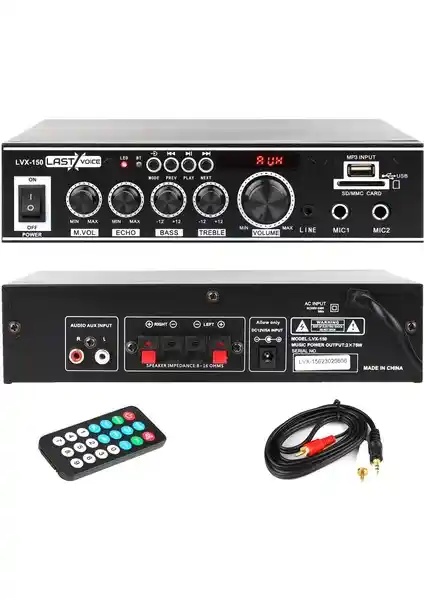 Lastvoice LVX-150 Stereo Anfi: Çok Fonksiyonlu Güçlü Ses Sistemi İncelemesi