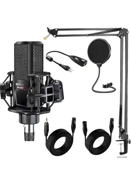 Lastvoice Midex MX-2020 STF Stüdyo Kondenser Mikrofonu Profesyonel Ses Kaydı İçin