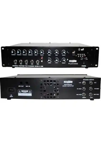 Lastvoice Plus-6500 Stereo Çift Trafolu 2x250 Watt Mikser Anfi Profesyonel Ses Çözümü