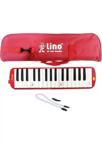 Lino Melodika 32 Tuşlu Kırmızı, Taşınabilir ve Dayanıklı Başlangıç Seviyesi Enstrüman