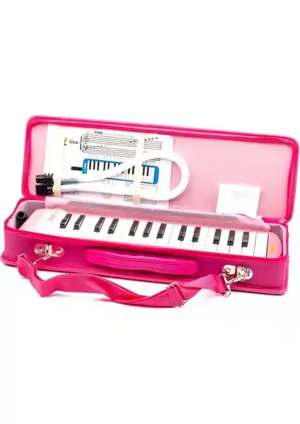 Lino Melodika 32 Tuşlu Pembe Çocuklar ve Başlayanlar İçin Kaliteli ve Taşınabilir Müzik Enstrümanı
