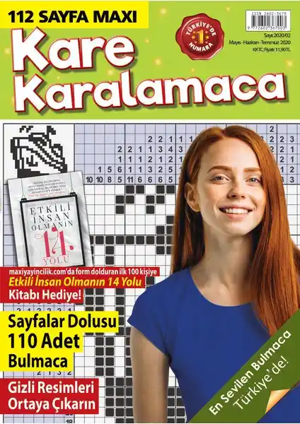 Maxi Kare Karalamaca Sayısı 2020/02 Beyin Güçlendiren Eğlenceli Zihin Egzersizi