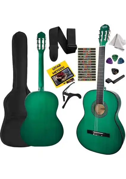 Midex CG-34GR çocuklar için dayanıklı ve fonksiyonel 34 inç junior klasik gitarı