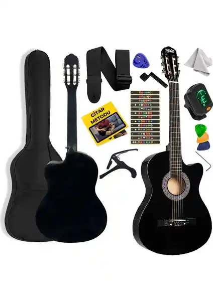 Midex CG-395BK Siyah Klasik Gitar: Dayanıklı Malzemeleri ve Kapsamlı Setiyle Uygun Fiyatlı Alternatif