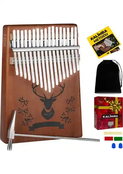 Midex KLX-456 Hakiki Maun Ağacı Kalimba: Yüksek Kalite ve Estetikle Müzik Deneyimi