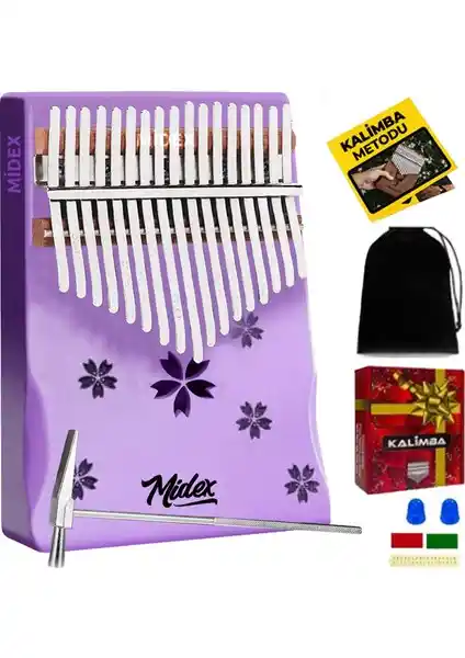 Midex KLX-870 Mor Ahşap Kalimba: Başlangıç ve Profesyonel Kullanım İçin Dayanıklı Enstrüman