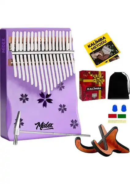 Midex KLX87-PAK Ahşap Kalimba 17 Tuşlu Yüksek Kalite ve Geniş Set İçeriğiyle