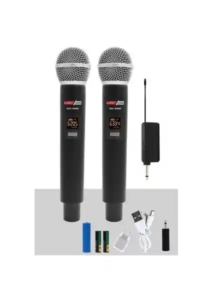 Midex Lastvoice SXC-1099E Şarjlı Çift Mikrofonlu Kablosuz El Telsizi Sistemleri