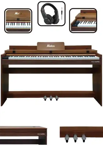 Midex PLX-140-OR-S Dijital Piyano: Estetik ve Güçlü Performans Bir Arada