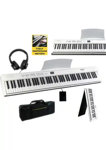 Midex PLX-80WH-H Taşınabilir Dijital Piyano: Hafif ve Çok Fonksiyonlu Müzik Aleti