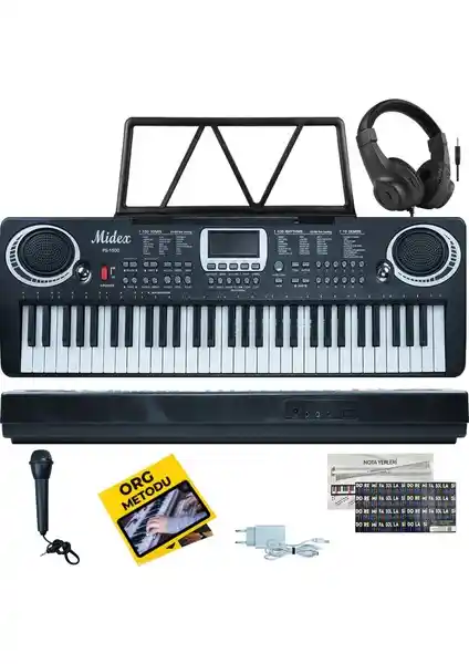 Midex PS-1500BK-H Başlangıç İçin 61 Tuşlu Dijital Org ve Özellikleri