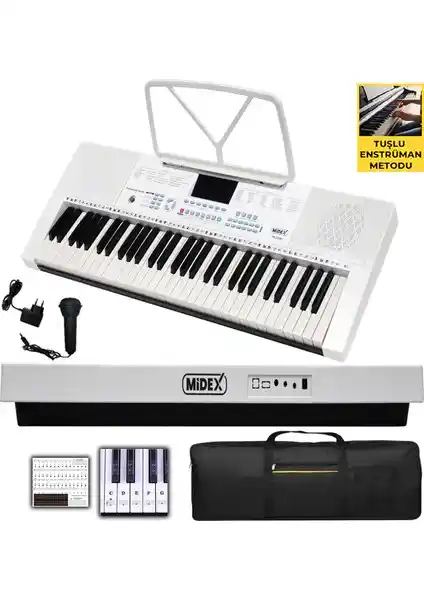 Midex PS-2300WH 61 Tuşlu Org Seti Başlangıç ve Profesyonel Kullanım İçin Ideal