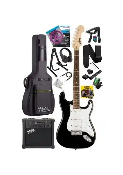 Midex RPH-30WB-25AMP Gül Ağacı Klavyeli Elektro Gitar Seti Detayları ve Kullanıcı Yorumları