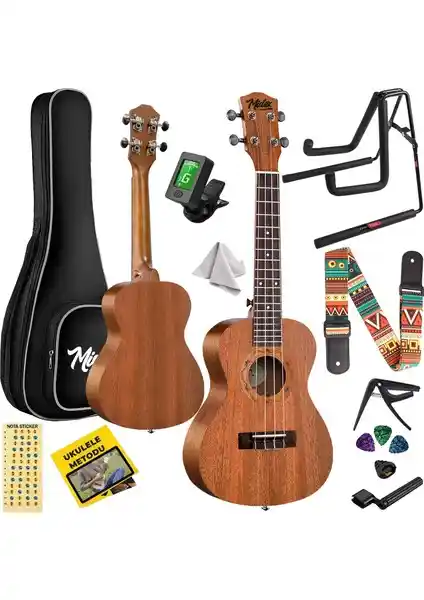 Midex TN-26MC-ST Set Maun Tenör Ukulele: Dayanıklı ve Zengin Tonlara Sahip Başlangıç Paketi