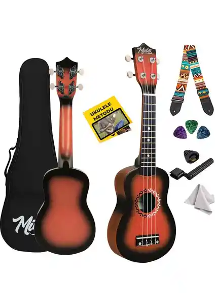 Midex UKX-500RD Sunburs Efektli Maun Soprano Ukulele İncelemesi ve Kullanıcı Yorumları