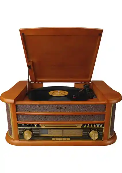 Mikado Nostalgia MN-P325 Dönence Pikap: Çok Fonksiyonlu Ahşap Vinyl Çalar Teknolojisi