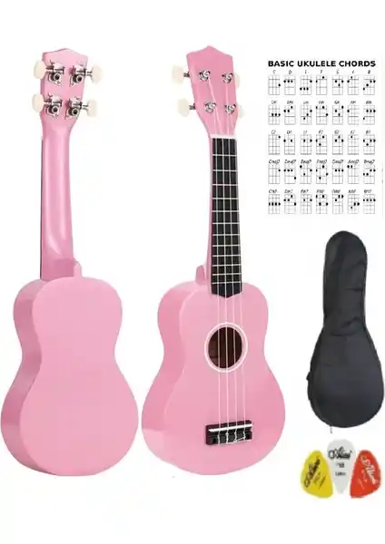 Müzikhane Soprano Ukulele Kılıf Askı Pena Seti: Taşıma ve Koruma İçin Pratik Çözüm