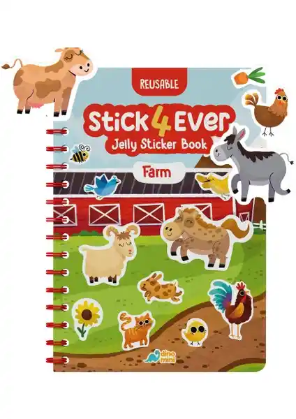 Neobebek STICK4EVER Farm Sticker Kitabı Çocukların Yaratıcılığını ve El Becerilerini Geliştirir