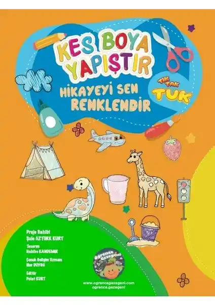Öğrence Gezegeni Kes Boya Yapıştır Hikaye ve Maskelerle Yaratıcı Çocuk Aktivite Kitabı