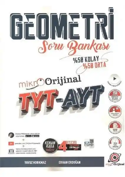 Orijinal Yayınları TYT - AYT Geometri Mikro Soru Bankası Kapsamlı Çalışma Kaynağı
