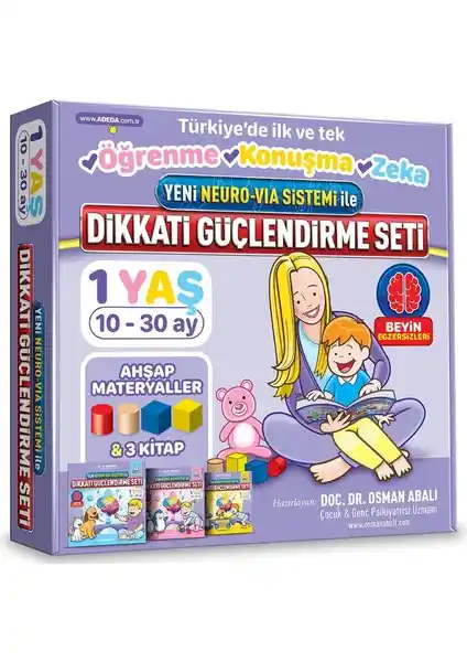 Osman Abalı Dikkati Güçlendirme Seti 0-3 Yaş Çocukların Zeka ve Dikkat Gelişimini Destekler
