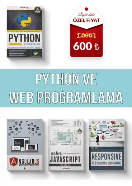 Python ve Web Programlama Eğitim Seti: Kapsamlı 4 Kitaplık Kaynak ile Gelişim