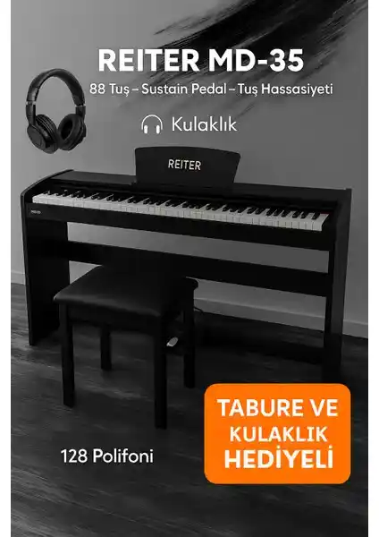 Reiter Md 35 Dijital Piyano ve Aksesuarlarıyla Profesyonel Müzik Deneyimi