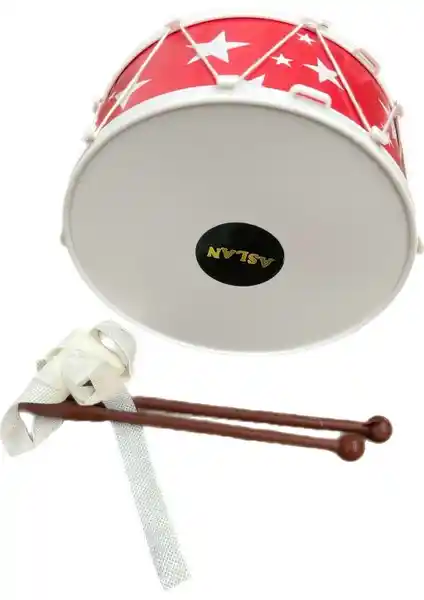Sevimli Aslan Çocuk Davul Tokmaklı Küçük Boy 17 cm Renkli ve Eğlenceli Müzik Deneyimi