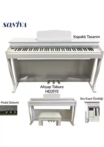 Soniva 88 Tuşlu Dijital Piyano Profesyonel ve Hobi Kullanımı İçin Uygun Seçenek