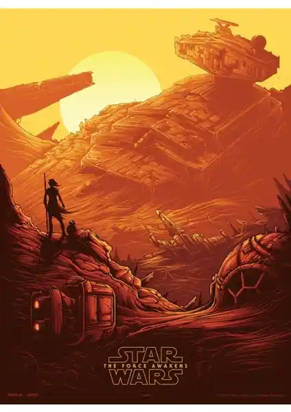 Star Wars The Force Awakens 2015 Afiş Poster 70x100 cm Ultra HD Dayanıklı Dekoratif Parça