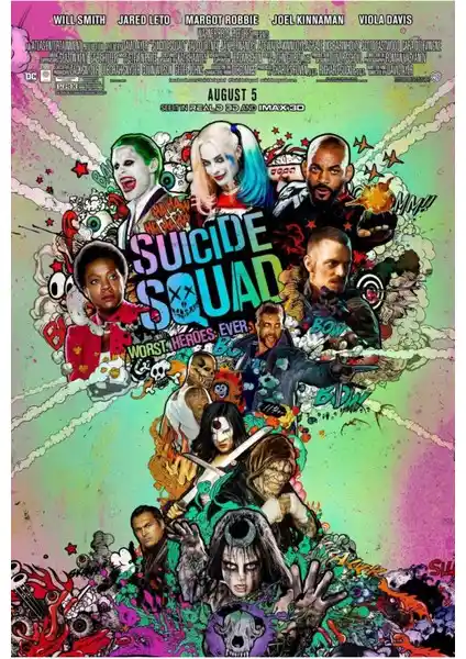 Suicide Squad (2016) 41 Poster Yüksek Kalite ve Dayanıklılık ile Dekorasyonunuza Renk Katın